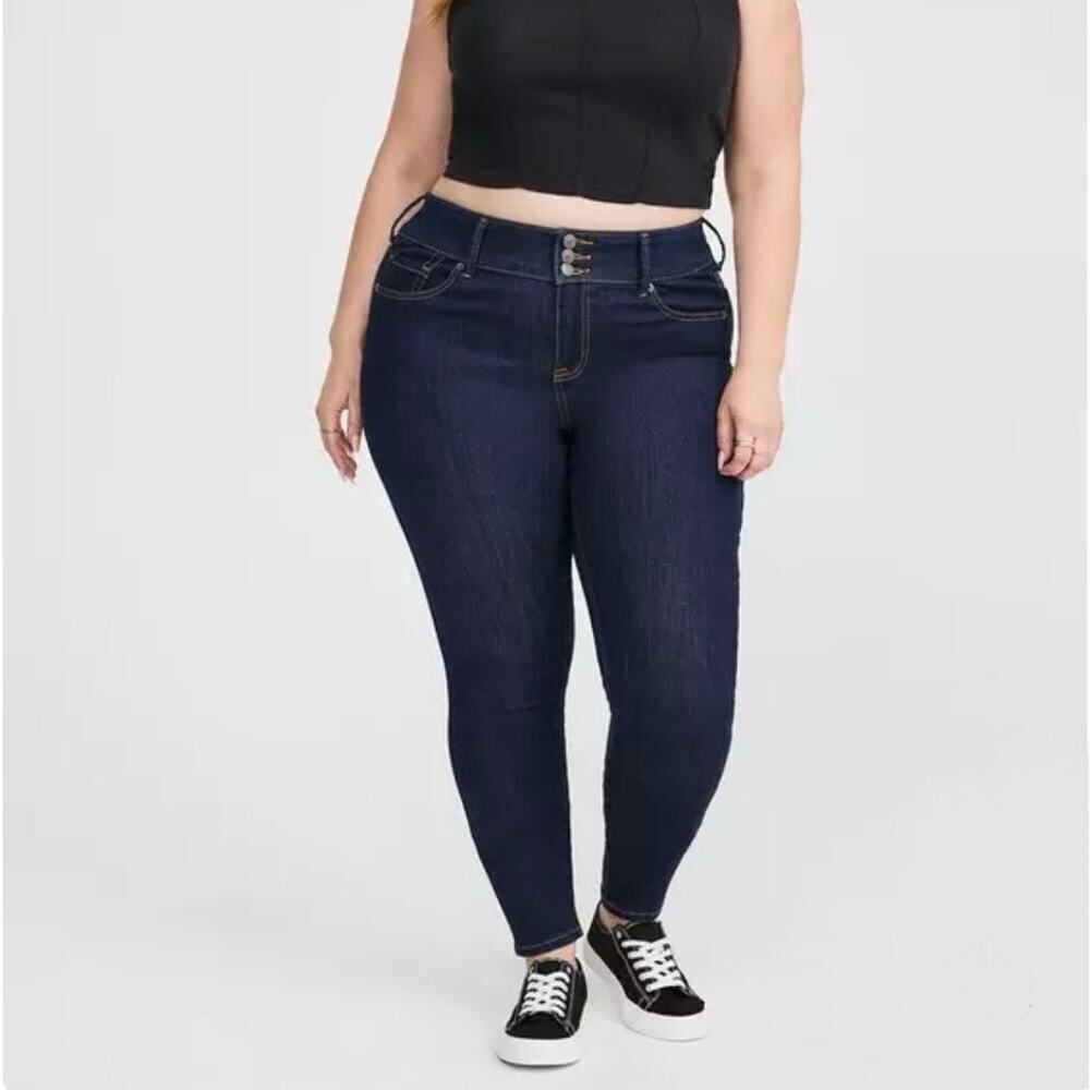 New Torrid Rinse Blue Skinny Super Soft High-Rise Jeggings Size 14